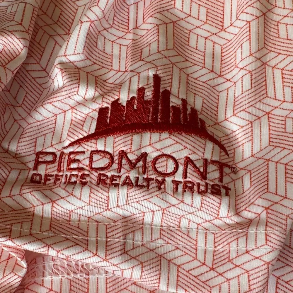 Cutter & Buck CBUX Mens XL Golf Polo Pink Geometric Performance Moisture Wick
